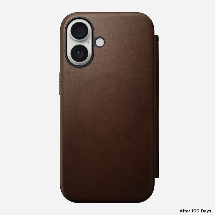 Modern Leather Folio - iPhone 16 | Brown | Nomad Leather