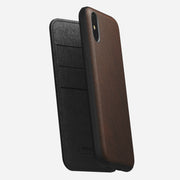 Modern Leather Folio - iPhone XS | Rustic Brown | Horween