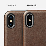 Modern Leather Folio - iPhone XS | Rustic Brown | Horween