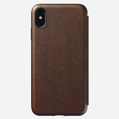 Open Box /// Modern Leather Tri-Folio - iPhone XS Max | Rustic Brown | Horween