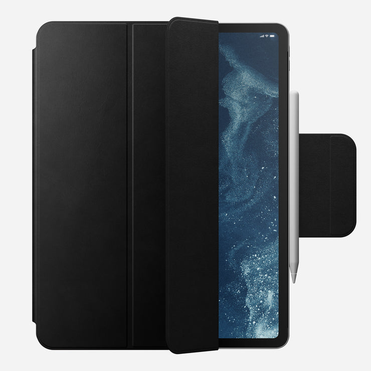 Leather Folio - iPad Pro 12.9 (6th Gen) | Black | Nomad Leather | Magnetic | Apple Pencil