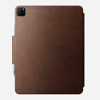 Open Box /// Leather Folio -  M3 iPad Air 13 | M2 iPad Pro 12.9 | Brown | Nomad Leather | Apple Pencil