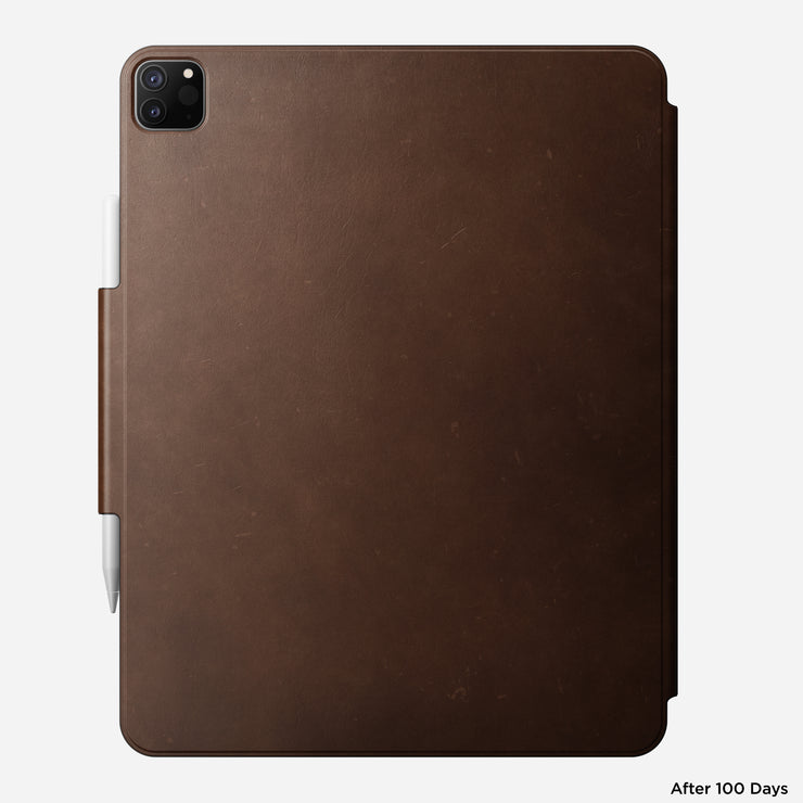 Leather Folio - iPad Pro 12.9 (6th Gen) | Brown | Nomad Leather | Magnetic | Apple Pencil