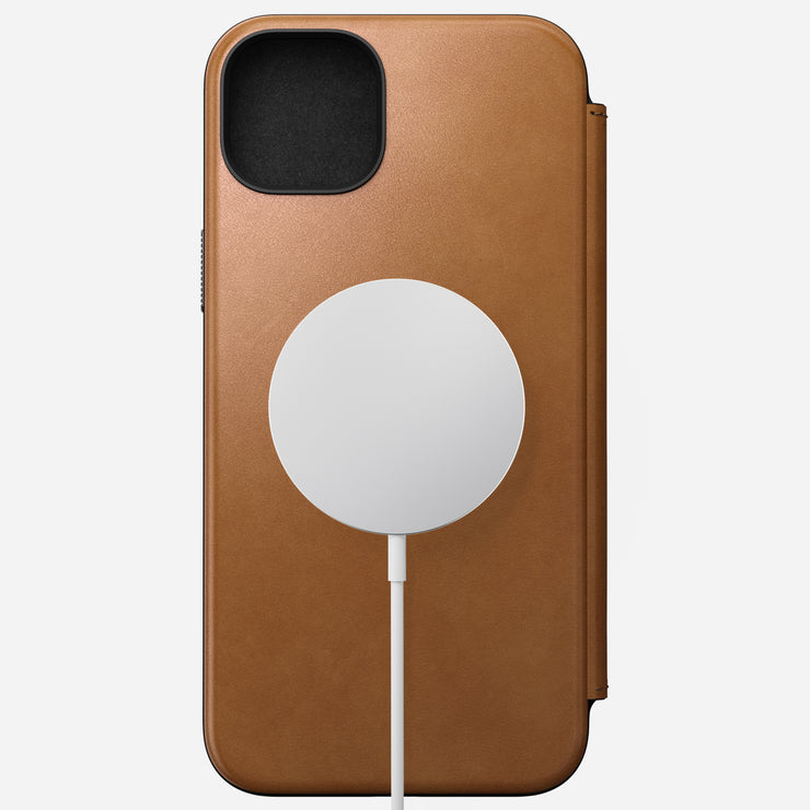 Modern Leather Folio - iPhone 15 Plus | English Tan-C | Nomad Leather