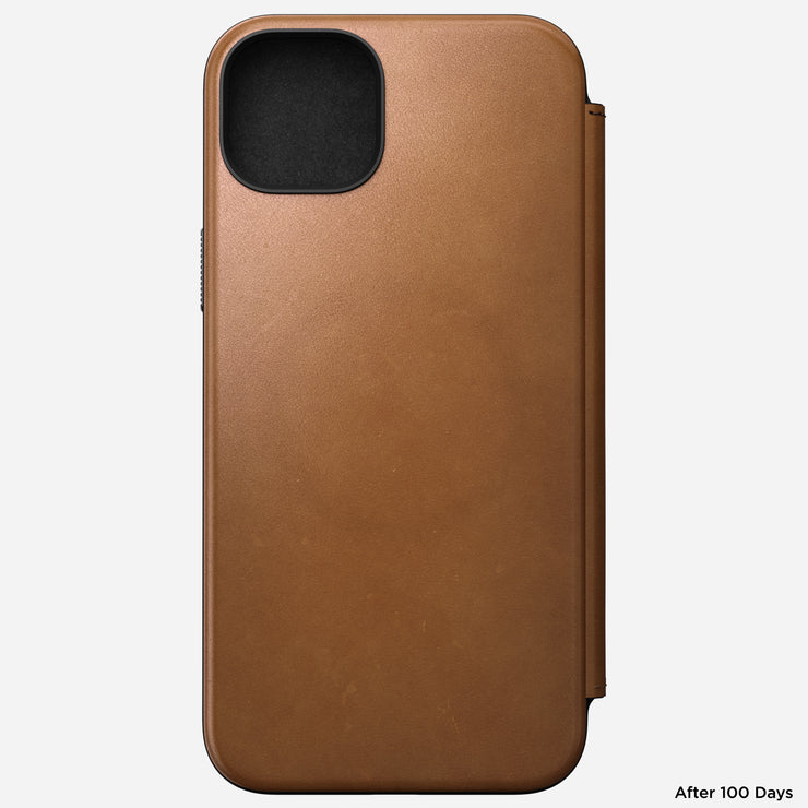 Modern Leather Folio - iPhone 15 Plus | English Tan-C | Nomad Leather