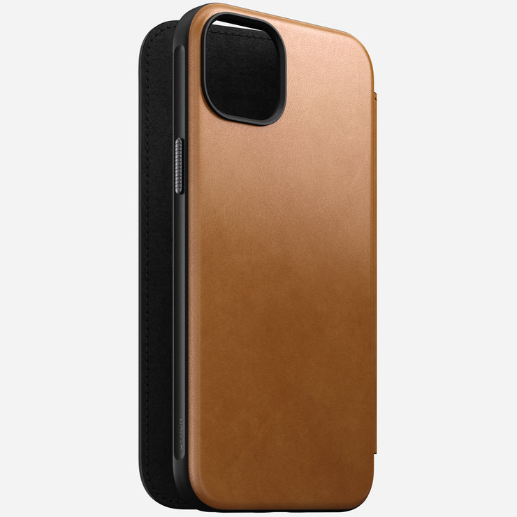 Modern Leather Folio - iPhone 15 Plus | English Tan-C | Nomad Leather