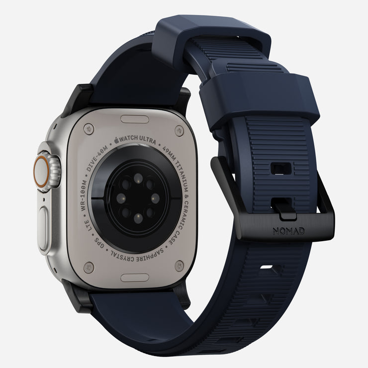 Rugged Band - 46mm/49mm | Atlantic Blue | Black Hardware