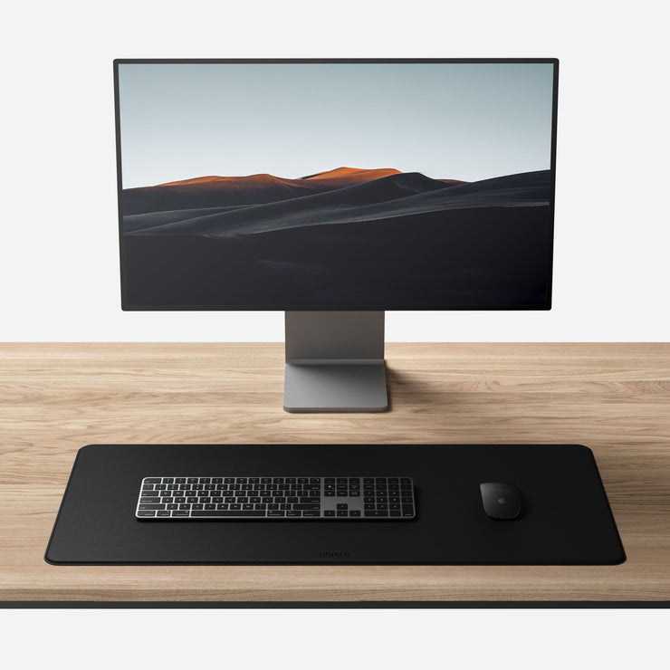 Desk Mat - Black Active Leather