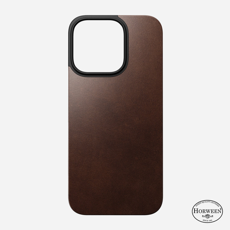 Open Box /// Magnetic Leather Back - iPhone 16 Pro | Rustic Brown | Horween | MagSafe