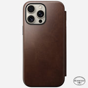 Modern Leather Folio - iPhone 16 Pro Max | Rustic Brown | Horween