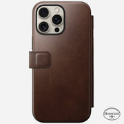 Modern Leather Folio - iPhone 16 Pro Max | Rustic Brown | Horween