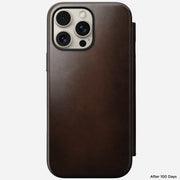 Modern Leather Folio - iPhone 16 Pro Max | Rustic Brown | Horween