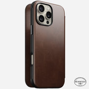 Modern Leather Folio - iPhone 16 Pro Max | Rustic Brown | Horween