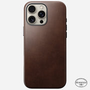 Traditional Leather Case - iPhone 16 Pro Max | Rustic Brown | Horween