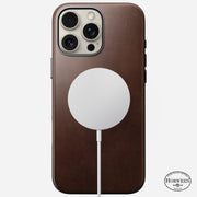 Traditional Leather Case - iPhone 16 Pro Max | Rustic Brown | Horween