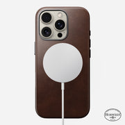 Traditional Leather Case - iPhone 16 Pro | Rustic Brown | Horween