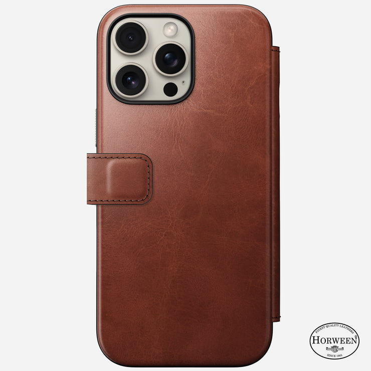 Modern Leather Folio - iPhone 16 Pro Max |  Olde Dublin | Horween