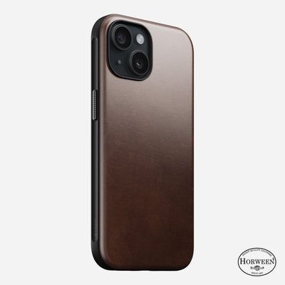 Modern Leather Case - iPhone 15 | Rustic Brown | Horween