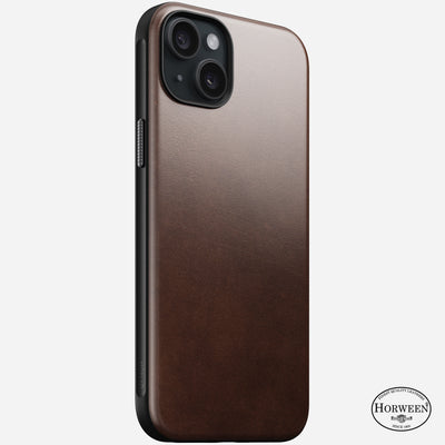 Modern Leather Case - iPhone 15 Plus | Rustic Brown | Horween