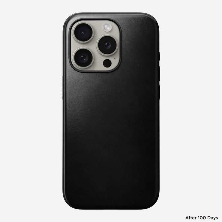 Modern Leather Case - iPhone 15 Pro | Black | Horween