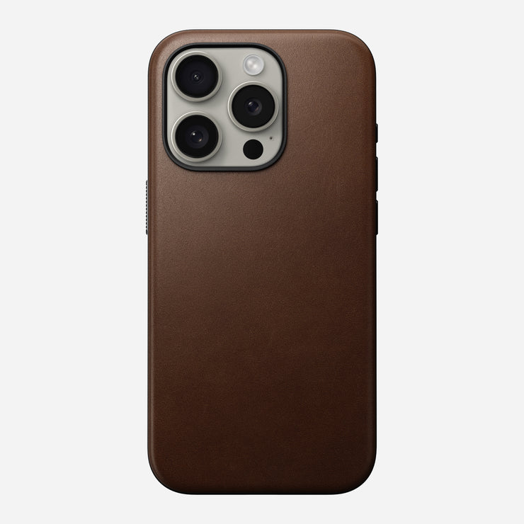 Open Box /// Modern Leather Case - iPhone 15 Pro | Brown | Nomad Leather