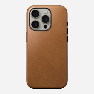 Open Box /// Modern Leather Case - iPhone 15 Pro | English Tan-C | Nomad Leather