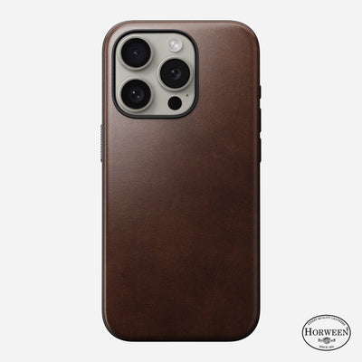 Modern Leather Case - iPhone 15 Pro | Rustic Brown | Horween