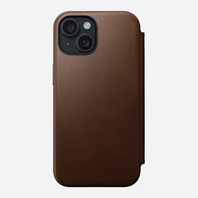 Open Box /// Modern Leather Folio - iPhone 15 | Brown | Nomad Leather
