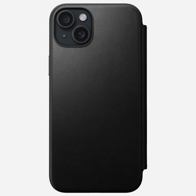 Open Box /// Modern Leather Folio - iPhone 15 Plus | Black | Nomad Leather