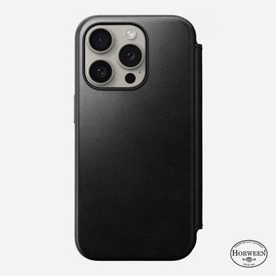 Open Box /// Modern Leather Folio - iPhone 15 Pro | Black | Horween