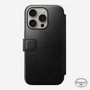 Modern Leather Folio - iPhone 15 Pro Max | Black | Horween