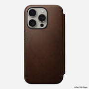 Modern Leather Folio - iPhone 15 Pro | Brown | Nomad Leather