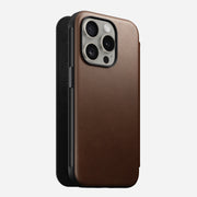 Modern Leather Folio - iPhone 15 Pro | Brown | Nomad Leather