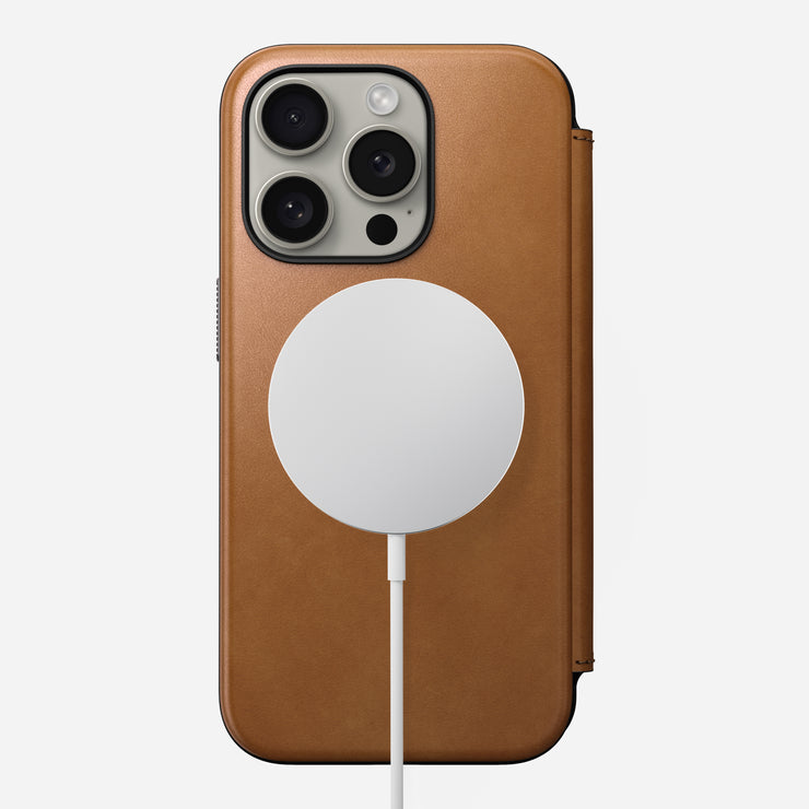 Modern Leather Folio - iPhone 15 Pro | English Tan-C | Nomad Leather