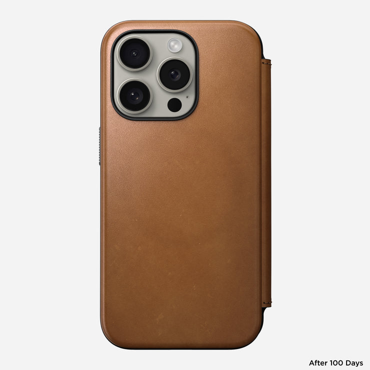 Modern Leather Folio - iPhone 15 Pro | English Tan-C | Nomad Leather