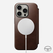 Modern Leather Folio - iPhone 15 Pro | Rustic Brown | Horween