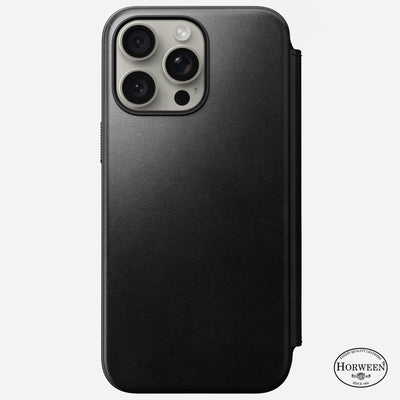Open Box /// Modern Leather Folio - iPhone 15 Pro Max | Black | Horween
