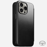 Modern Leather Folio - iPhone 15 Pro Max | Black | Horween