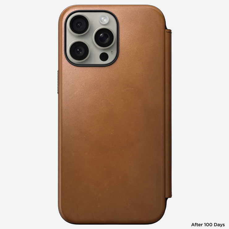 Modern Leather Folio - iPhone 15 Pro Max | English Tan-C | Nomad Leather