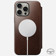 Modern Leather Folio - iPhone 15 Pro Max | Rustic Brown | Horween