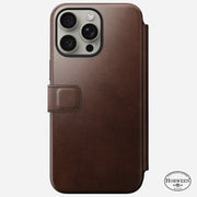 Modern Leather Folio - iPhone 15 Pro Max | Rustic Brown | Horween