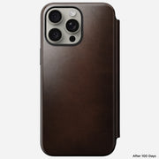 Modern Leather Folio - iPhone 15 Pro Max | Rustic Brown | Horween