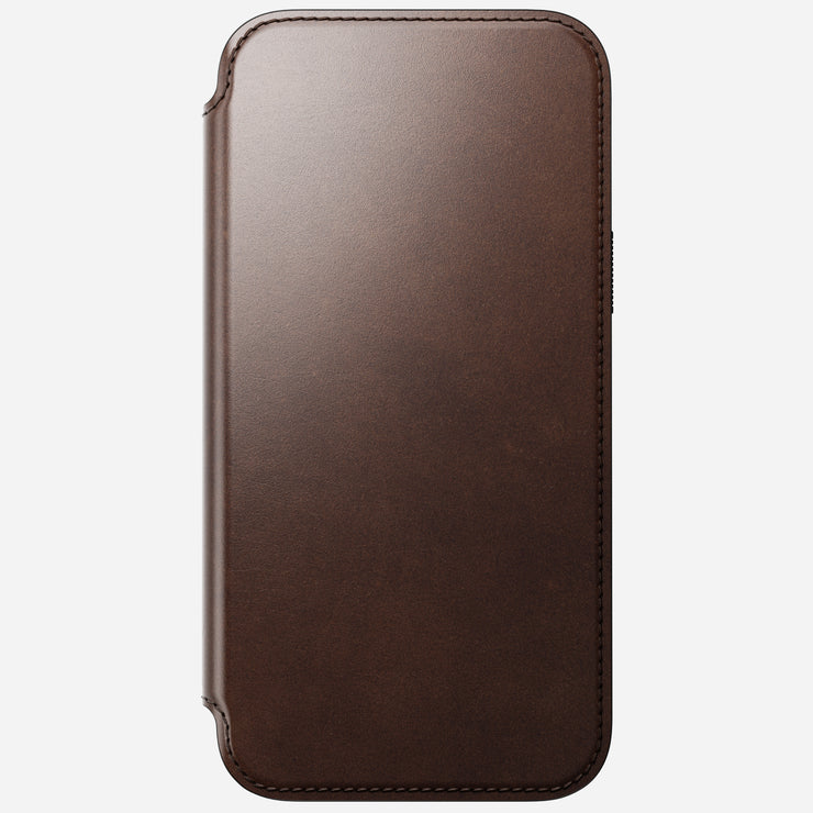 Modern Leather Folio - iPhone 15 Pro Max | Rustic Brown | Horween