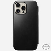 Modern Leather Folio - iPhone 16 Pro Max | Black | Horween