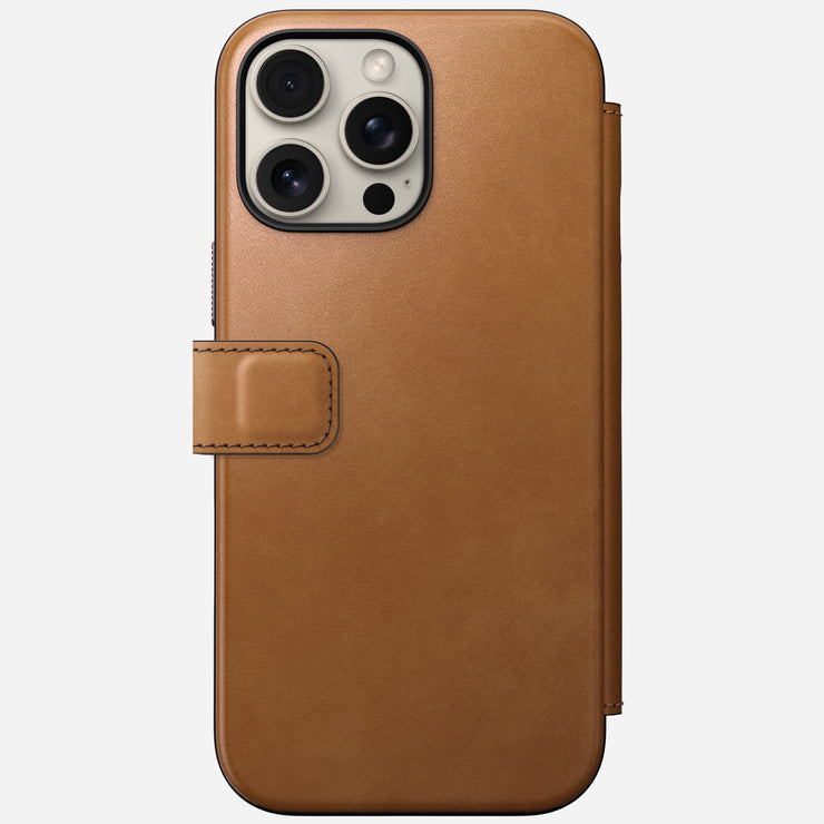 Modern Leather Folio - iPhone 16 Pro Max | English Tan-C | Nomad Leather