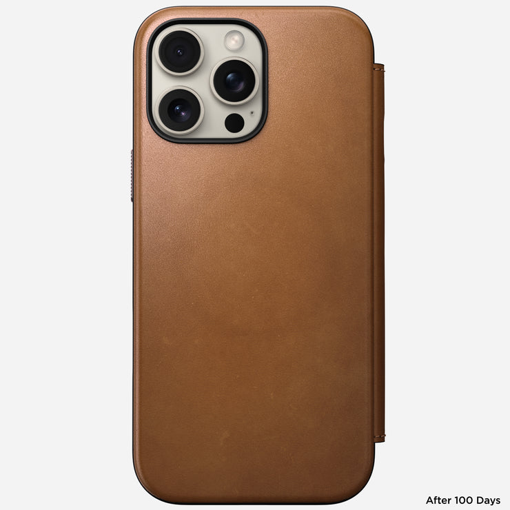 Modern Leather Folio - iPhone 16 Pro Max | English Tan-C | Nomad Leather