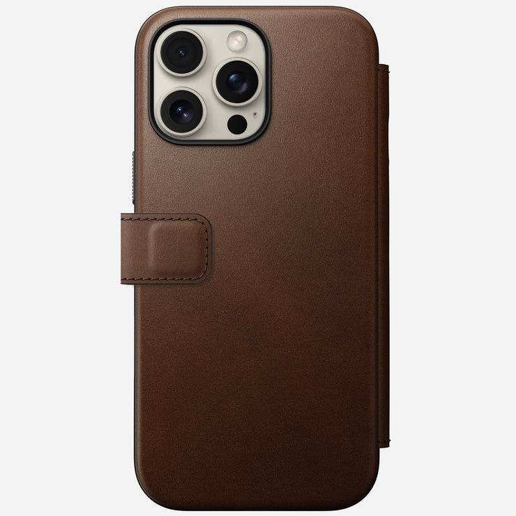 Modern Leather Folio - iPhone 16 Pro Max | Brown | Nomad Leather