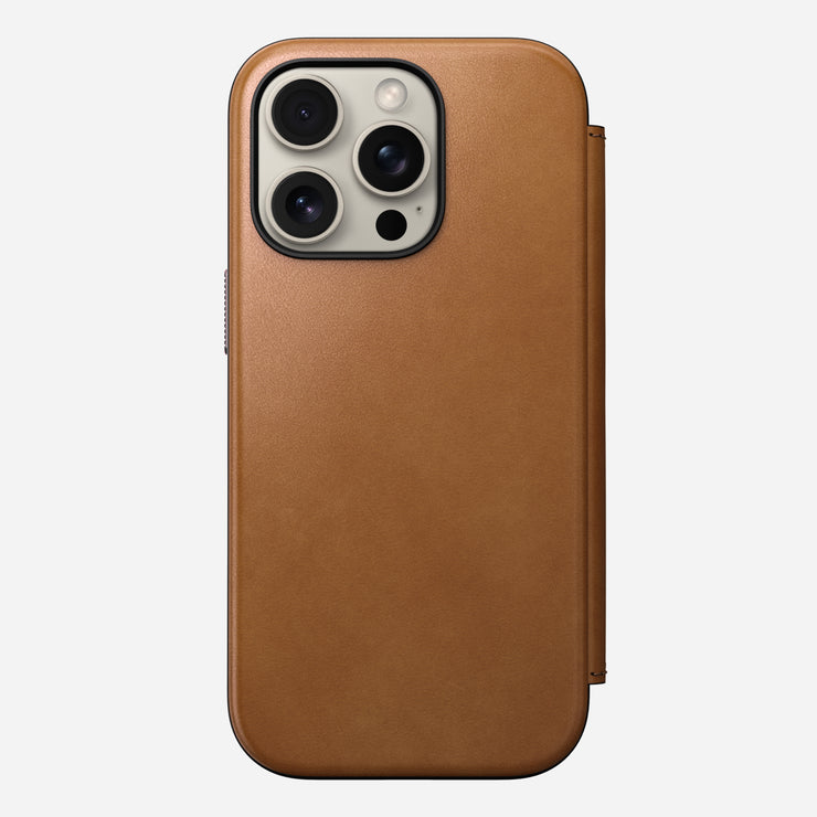 Open Box /// Modern Leather Folio - iPhone 16 Pro | English Tan-C | Nomad Leather