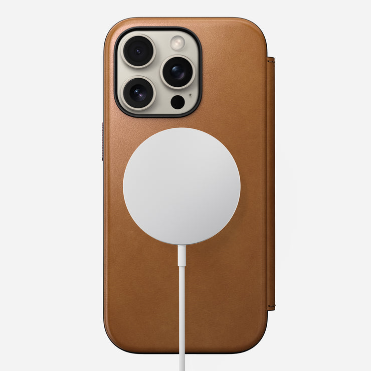 Modern Leather Folio - iPhone 16 Pro | English Tan-C | Nomad Leather