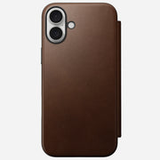 Modern Leather Folio - iPhone 16 Plus | Brown | Nomad Leather